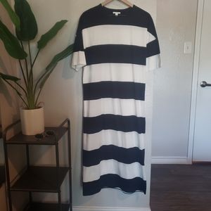 COS oversized striped Tshirt dress